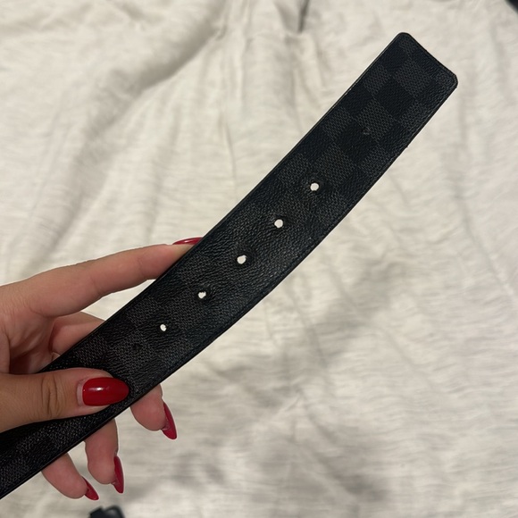 Louis Vuitton Damier Print Logo Men’s Belt *100% Authentic* - Picture 6 of 8